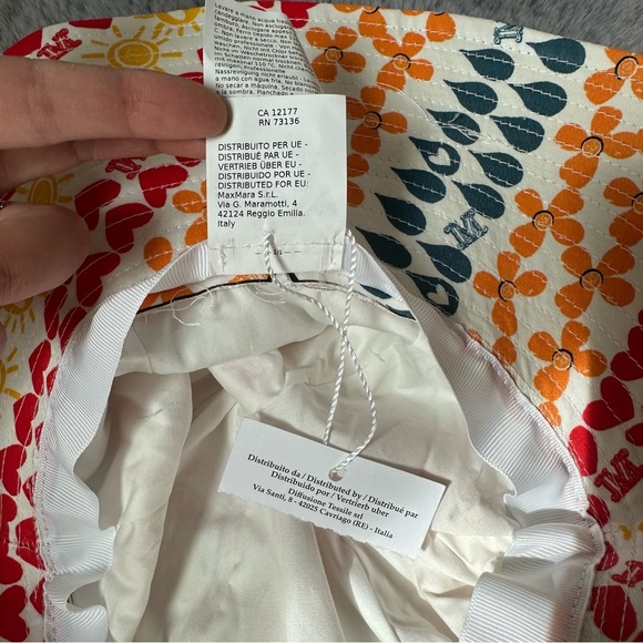 MAXMARA Label-cut Printed Logo Sun Hat Size:57 S/M Spring /Summer - Picture 12 of 12